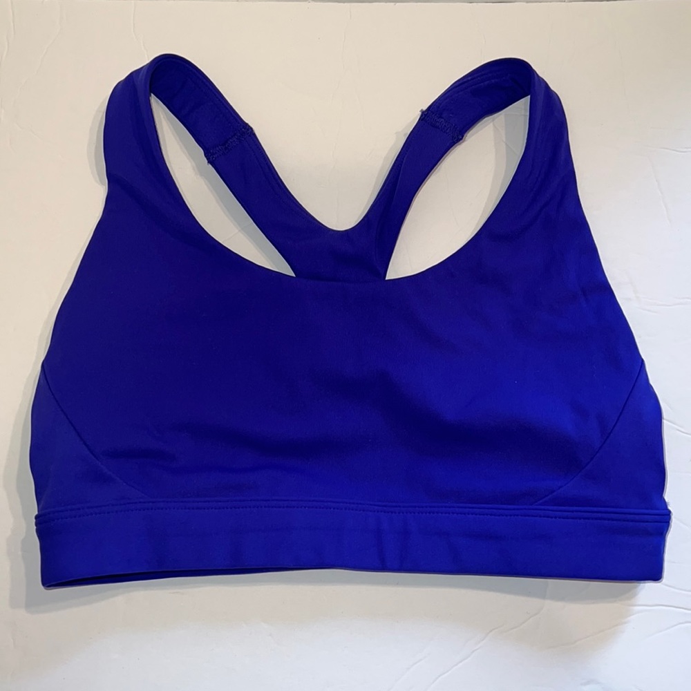 Athleta XS sports bra pullover no pads racerback breathable unlined purple